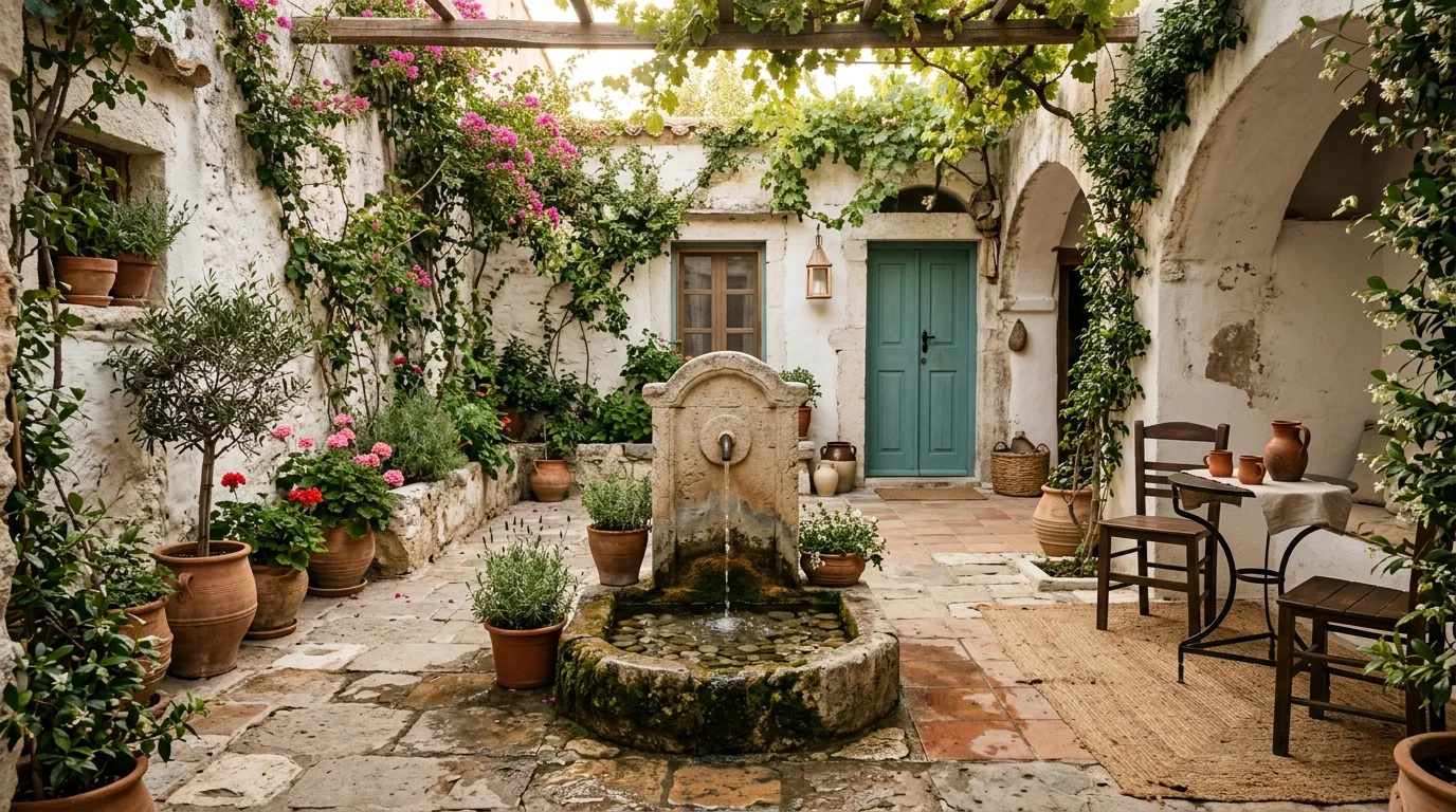 Courtyard with Fountain Feature